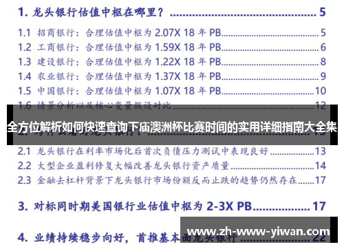 全方位解析如何快速查询下庙澳洲杯比赛时间的实用详细指南大全集